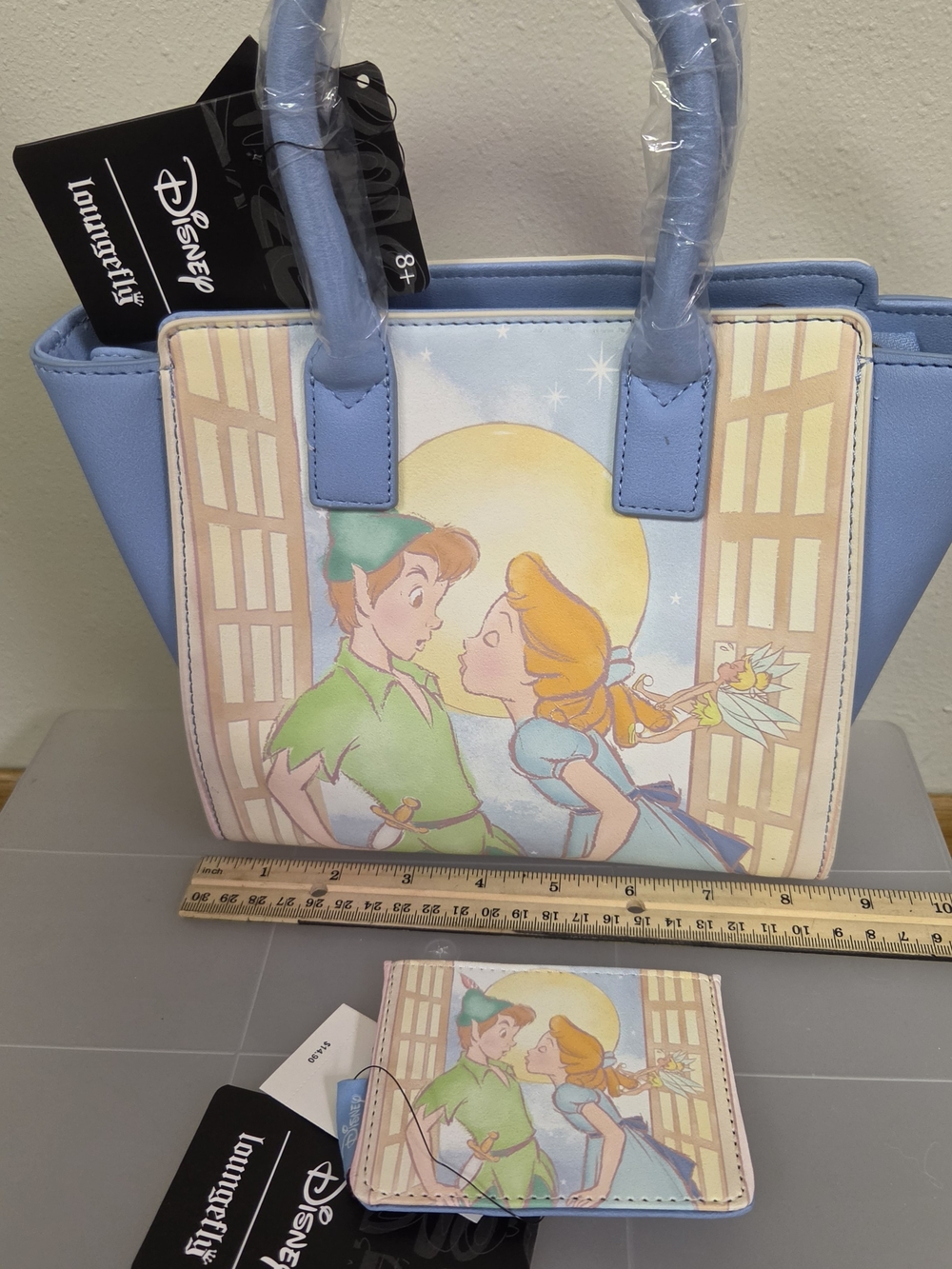 Loungefly Disney Peter Pan Wendy Light Blue Mini Tote Bag